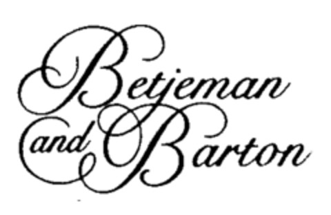 Betjeman and Barton Logo (WIPO, 07/09/1986)