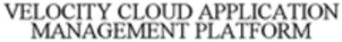 VELOCITY CLOUD APPLICATION MANAGEMENT PLATFORM Logo (WIPO, 02/10/2016)