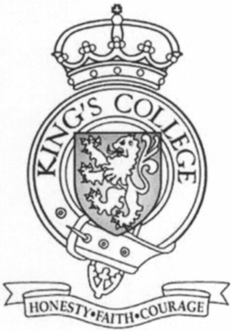 KING'S COLLEGE HONESTY FAITH COURAGE Logo (WIPO, 30.12.2013)