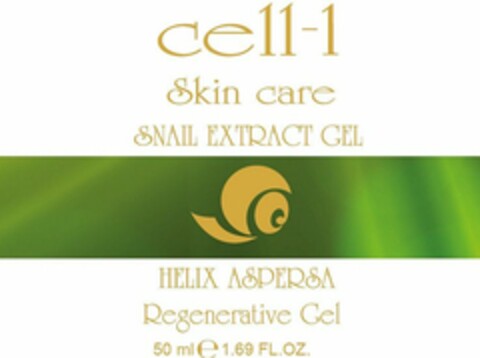 cell-1 Skin care SNAIL EXTRACT GEL HELIX ASPERSA Regenerativ Gel Logo (WIPO, 12.12.2014)