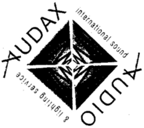 AUDAX international sound AUDIO & lighting service Logo (WIPO, 10/09/1997)