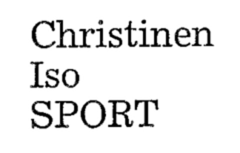 Christinen Iso SPORT Logo (WIPO, 06.05.1991)