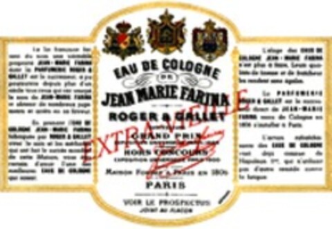 EAU DE COLOGNE DE JEAN MARIE FARINA ROGER & GALLET Logo (WIPO, 26.03.1959)