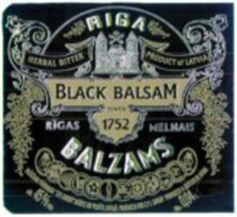 RIGA BLACK BALSAM RIGAS MELNAIS BALZAMS Logo (WIPO, 09.12.2005)