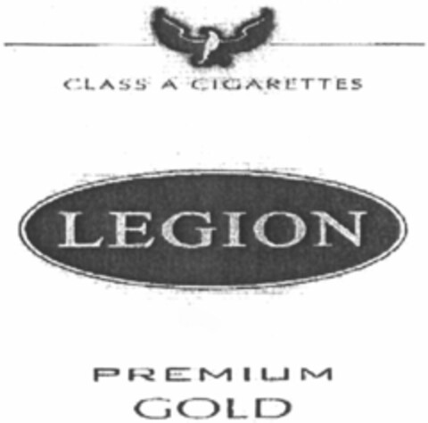 LEGION CLASS A CIGARETTES PREMIUM GOLD Logo (WIPO, 22.07.2010)