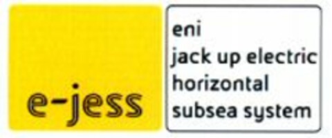 e-jess eni jack up electric horizontal subsea system Logo (WIPO, 20.09.2010)