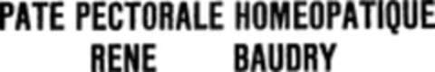 PATE PECTORALE HOMEOPATIQUE RENE BAUDRY Logo (WIPO, 08.09.1978)