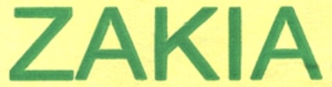 ZAKIA Logo (WIPO, 07.11.1985)