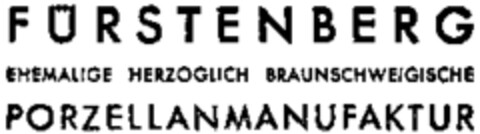 FÜRSTENBERG EHEMALIGE HERZOGLICH BRAUNSCHWEIGISCHE PORZELLANMANUFAKTUR Logo (WIPO, 01/27/1959)