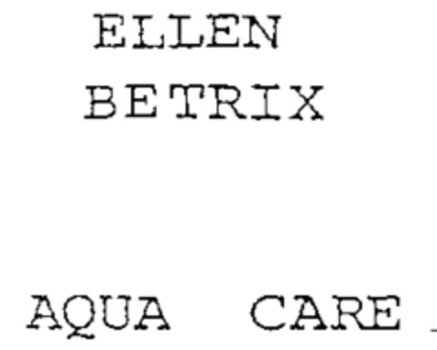 ELLEN BETRIX AQUA CARE Logo (WIPO, 18.01.1993)