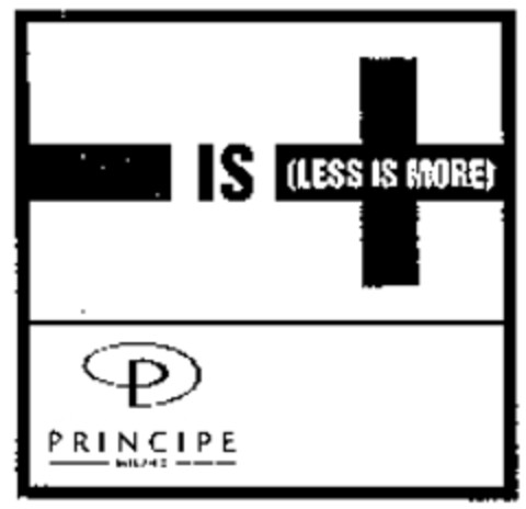 IS (LESS IS MORE) P PRINCIPE MILANO Logo (WIPO, 16.04.2007)