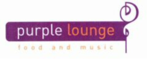 purple lounge food and music Logo (WIPO, 05/05/2006)