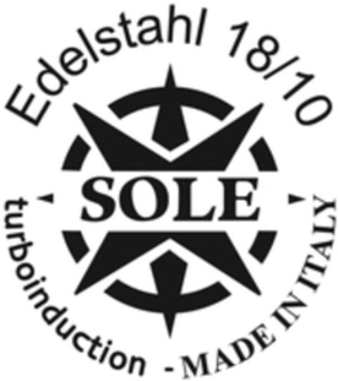 Edelstahl 18/10 SOLE turboinduction MADE IN ITALY Logo (WIPO, 29.05.2018)