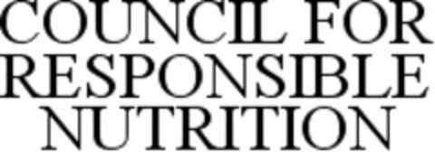 COUNCIL FOR RESPONSIBLE NUTRITION Logo (WIPO, 16.07.2008)