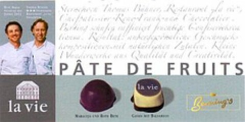 la vie PÂTE DE FRUITS Berning's Logo (WIPO, 09.04.2015)