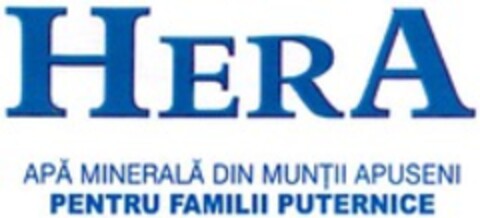 HERA APA MINERALA DIN MUNTII APUSENI PENTRU FAMILII PUTERNICE Logo (WIPO, 10/03/2016)