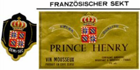 PRINCE HENRY VIN MOUSSEUX Logo (WIPO, 14.02.1964)