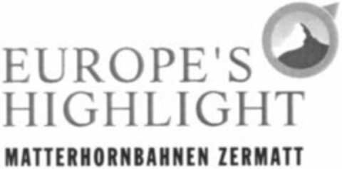 EUROPE'S HIGHLIGHT MATTERHORNBAHNEN ZERMATT Logo (WIPO, 06.10.2000)