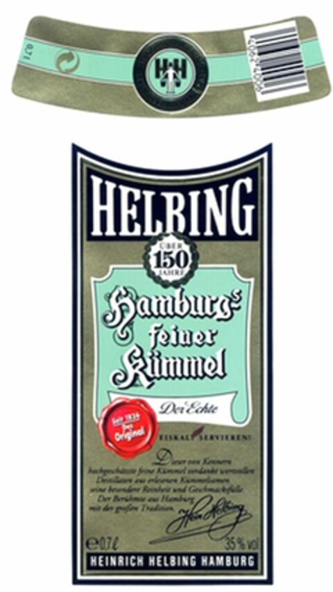 HELBING Hamburgs feiner Kümmel Logo (WIPO, 08.12.2006)