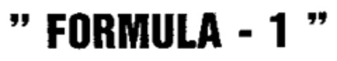 FORMULA - 1 Logo (WIPO, 08.04.1974)
