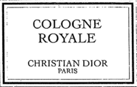 COLOGNE ROYALE CHRISTIAN DIOR PARIS Logo (WIPO, 06/04/2010)