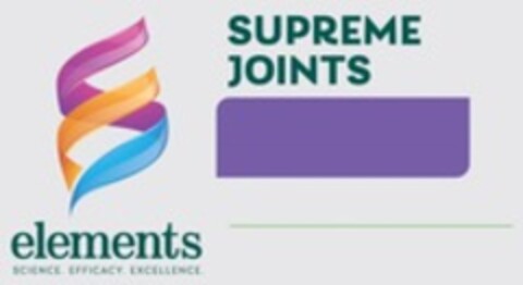 SUPREME JOINTS elements SCIENCE. EFFICACY. EXCELLENCE. Logo (WIPO, 04.09.2020)