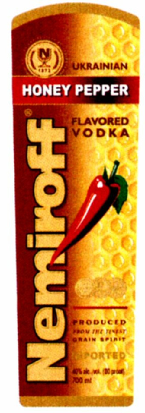 Nemiroff UKRAINIAN HONEY PEPPER FLAVORED VODKA Logo (WIPO, 02/28/2008)