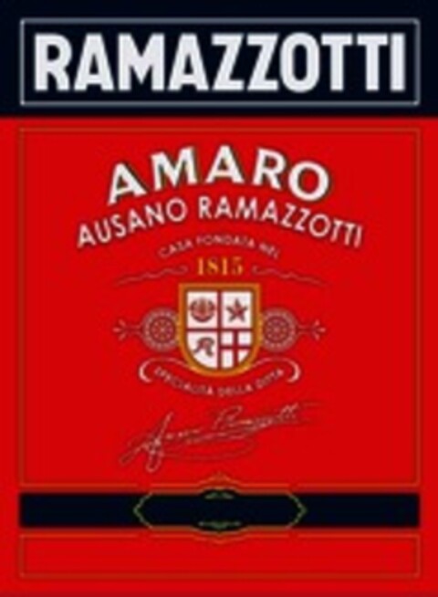 RAMAZZOTTI AMARO AUSANO RAMAZZOTTI CASA FONDATA NEL 1815 SPECIALITÀ DELLA DITTA Ausano Ramazzotti Logo (WIPO, 16.11.2018)