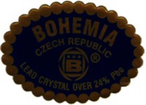 BOHEMIA CZECH REPUBLIC B LEAD CRYSTAL OVER 24% Pbo Logo (WIPO, 05/15/1998)