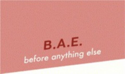 B.A.E. before anything else Logo (WIPO, 07/23/2018)