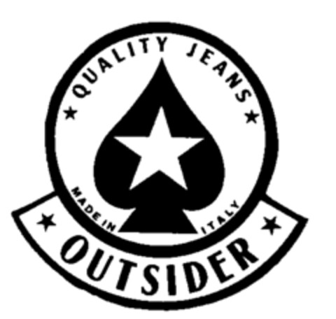OUTSIDER QUALITY JEANS Logo (WIPO, 10.11.1993)