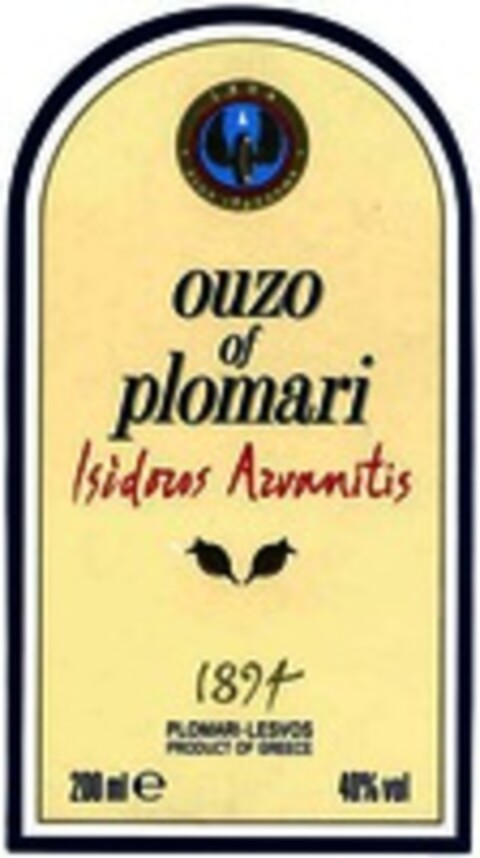 ouzo of plomari Isidoros Arvanitis 1894 Logo (WIPO, 20.11.2007)