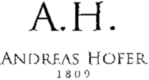 A.H. ANDREAS HOFER 1809 Logo (WIPO, 20.01.2009)