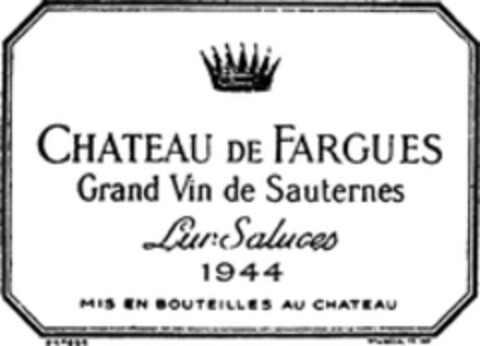 CHATEAU DE FARGUES Logo (WIPO, 04/08/1949)