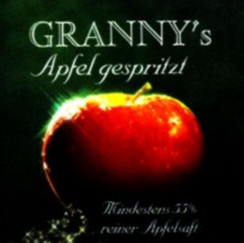 GRANNY's Apfel gespritzt Mindestens 55% reiner Apfelsaft Logo (WIPO, 26.06.1998)