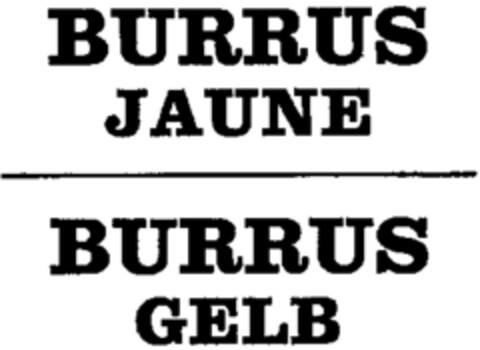 BURRUS JAUNE BURRUS GELB Logo (WIPO, 13.03.1961)