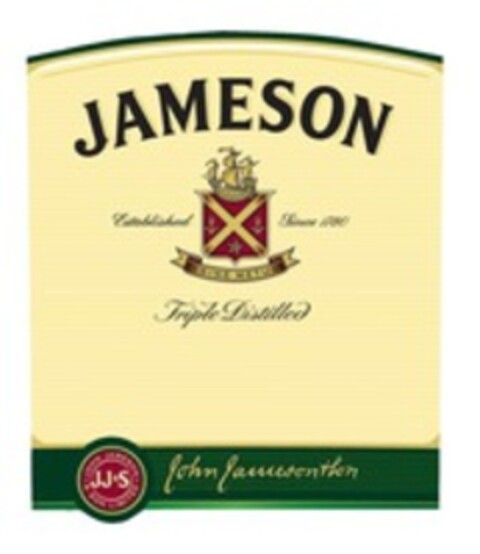 JAMESON Established Since 1780 SINE METU Triple Distilled John Jameson & Son Limited JJ&S John Jameson&Son Logo (WIPO, 09/23/2013)