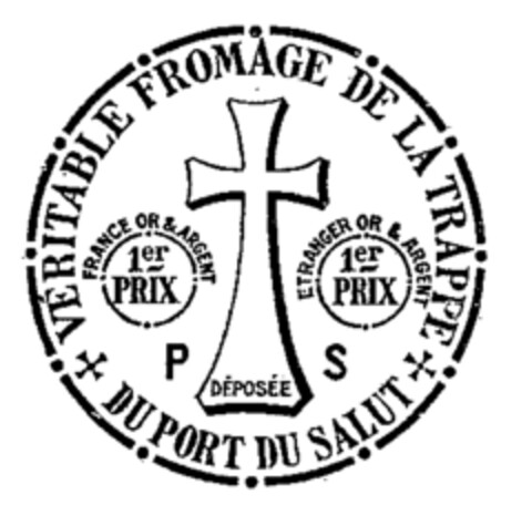 VERITABLE FROMAGE DE LA TRAPPE DU PORT DU SALUT Logo (WIPO, 02.08.1957)