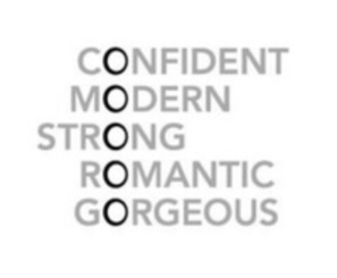 CONFIDENT MODERN STRONG ROMANTIC GORGEOUS Logo (WIPO, 19.07.2013)