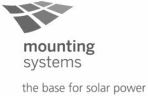 mounting systems the base for solar power Logo (WIPO, 01.10.2010)