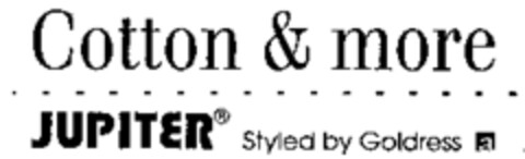 Cotton & more JUPITER Styled by Goldress Logo (WIPO, 23.05.1997)