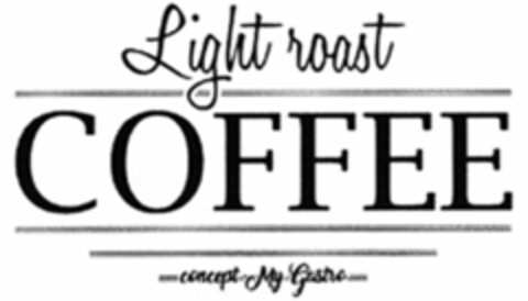 Light roast COFFEE concept My Gastro Logo (WIPO, 08/28/2017)