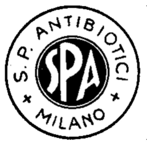 S.P. ANTIBIOTIC MILANO SPA Logo (WIPO, 03/27/1957)