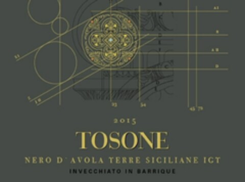 2015 TOSONE NERO D'AVOLA TERRE SICILIANE IGT Logo (WIPO, 04/20/2018)