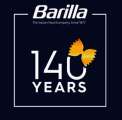 Barilla The Italian Food Company. Since 1877. 140 YEARS Logo (WIPO, 07.02.2017)