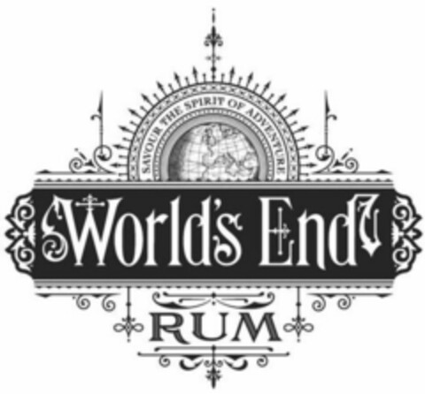 SAVOUR THE SPIRIT OF ADVENTURE WORLD'S END RUM Logo (WIPO, 05/08/2017)