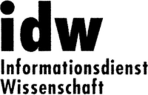 idw Informationsdienst Wissenschaft Logo (WIPO, 16.09.1998)