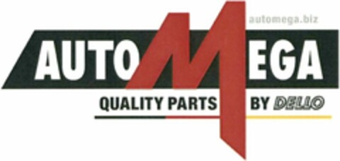 automega.biz AUTO MEGA QUALITY PARTS BY DELLO Logo (WIPO, 23.01.2016)