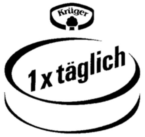 Krüger 1 x täglich Logo (WIPO, 25.08.1994)