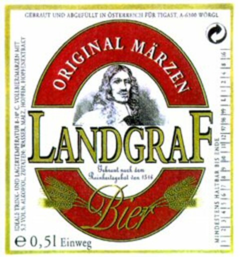 ORIGINAL MÄRZEN LANDGRAF Bier Logo (WIPO, 09/12/1997)